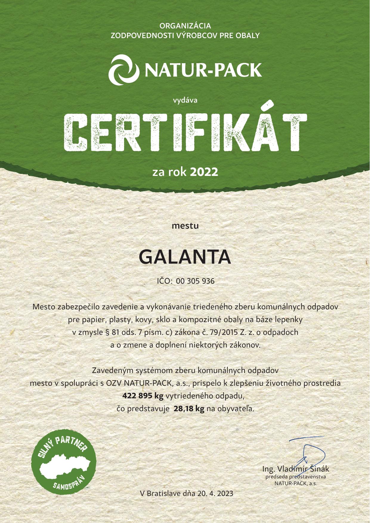 Certifikát